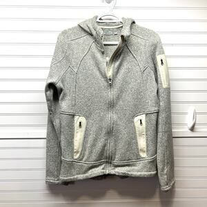 Athleta Zip Up Embroidered Hood Sweat-jacket Size M